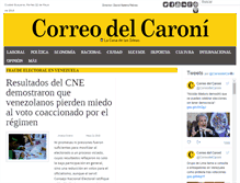 Tablet Screenshot of correodelcaroni.com